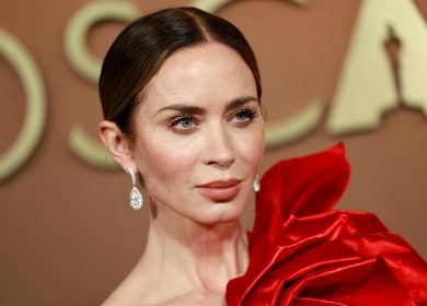 Emily Blunt Put a Springy Spin on Classic Red Nails—See the Photos