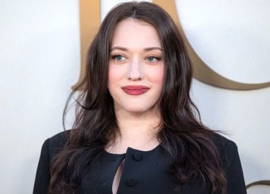 Kat Dennings Did Her Pierced Chrome French Manicure Herself — See Photos