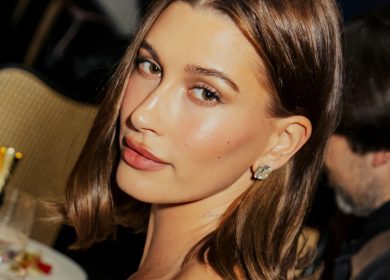 Hailey Bieber's Rosewater Chrome Nails Are a Sweet Hint of Spring — See Photo